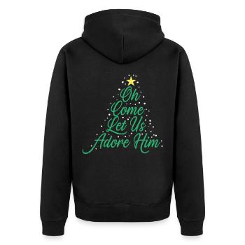 Jésus Noël Christ Église Croyant Foi - Veste à capuche bio Premium Unisexe - noir - Dos - Nico (187cm)