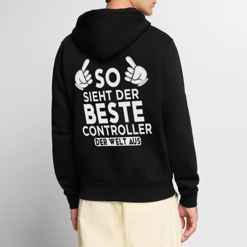 Controller Spruch Unisex Premium Bio Zip Hoodie