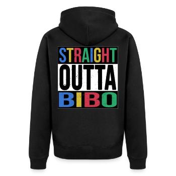 bibliothèque livre lire rat ebook uni bibo - Veste à capuche bio Premium Unisexe - noir - Dos - Nico (187cm)