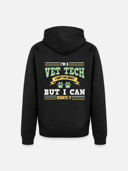 Veterinarian Veterinary Practice Veterinarian Veterinarian - Unisex Premium Organic Zip Hoodie - black