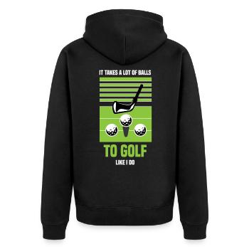 Golf Golfeurs golf clubs de golf Terrain de golf - Veste à capuche bio Premium Unisexe - noir - Dos - Nico (187cm)
