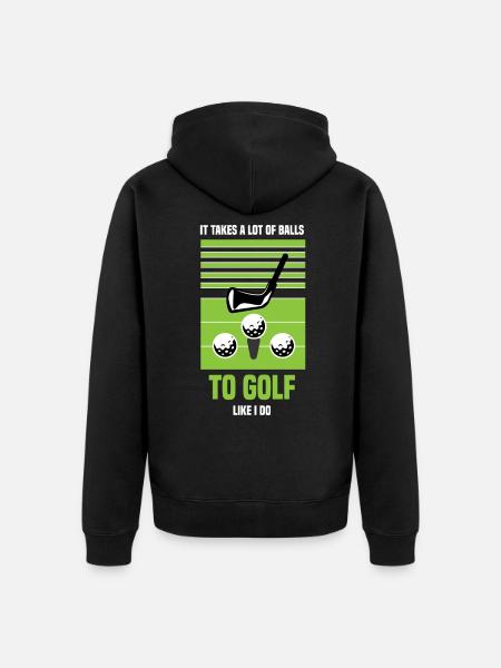 Golf Golfers golf golf clubs Golf course - Unisex Premium Organic Zip Hoodie - black