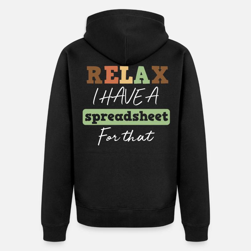 Tabellenkalkulationsprogramm Tabellen - Unisex Premium Bio Zip Hoodie - Schwarz