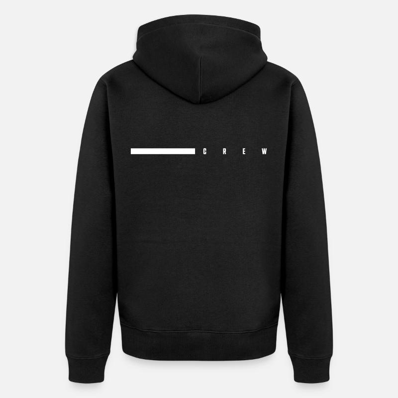 crew rayé - Veste à capuche bio Premium Unisexe - noir
