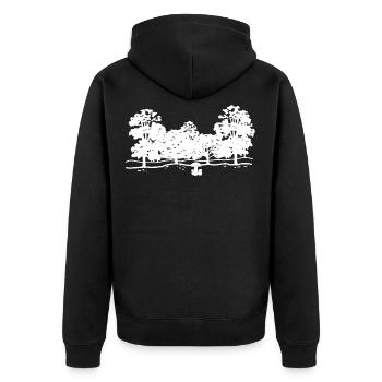Cueilleur de champignons Champignons Chercheurs de champignons Idée cadeau - Veste à capuche bio Premium Unisexe - noir - Dos - Nico (187cm)