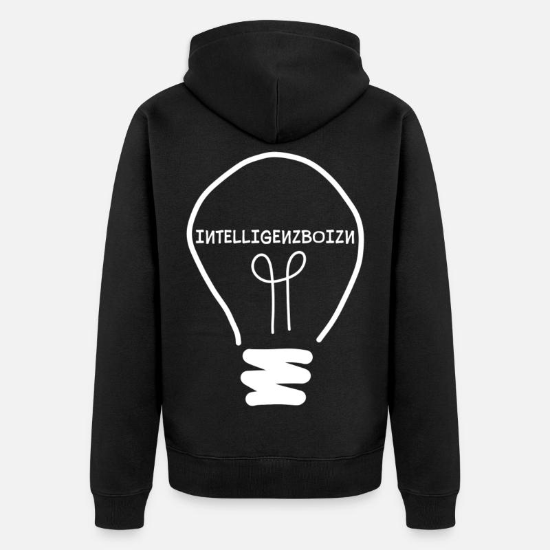Intelligenzboizn - personne intelligente, dialecte - Veste à capuche bio Premium Unisexe - noir