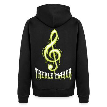 Treble Maker Musique drôle Musicien de jeux de mots - Veste à capuche bio Premium Unisexe - noir - Dos - Nico (187cm)