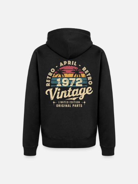 Avril 1972 - April 1972 - Unisex Premium Organic Zip Hoodie - black