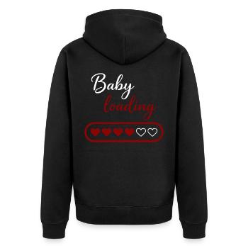 Chargement de bébé - Veste à capuche bio Premium Unisexe - noir - Dos - Nico (187cm)