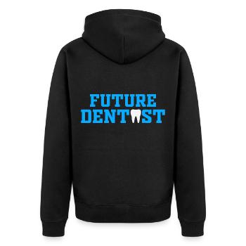 Futur dentiste école orthodontiste assist - Veste à capuche bio Premium Unisexe - noir - Dos - Nico (187cm)