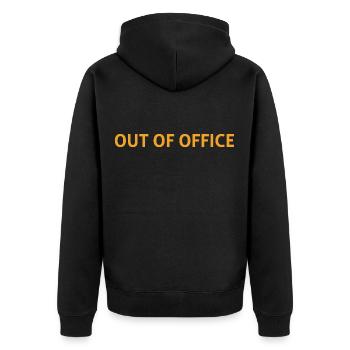 Absent du bureau - Veste à capuche bio Premium Unisexe - noir - Dos - Nico (187cm)