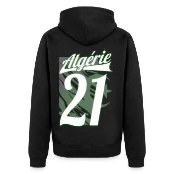 algérie Drapeau - Veste à capuche bio Premium Unisexe - noir - Dos - Nico (187cm)