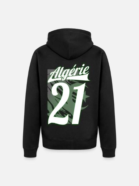 algérie Drapeau - Veste à capuche bio Premium Unisexe - noir