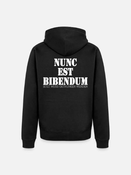 nunc est bibendum weiss - Unisex Premium Bio Zip Hoodie - Schwarz