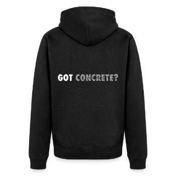 Lustige Betonarbeiter Haben Sie Beton? Zement Vate - Unisex Premium Bio Zip Hoodie - Schwarz - Hinten - Nico (187cm)