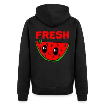 Pastèque MELONE Love - Veste à capuche bio Premium Unisexe - noir - Dos - Nico (187cm)