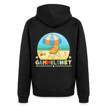 Gammelshirt Sloth Vacances - Veste à capuche bio Premium Unisexe - noir - Dos - Nico (187cm)
