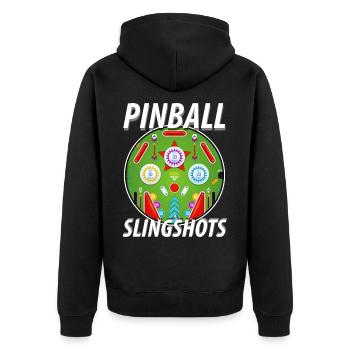 Pinball pinball machine - Unisex Premium Organic Zip Hoodie - black - Back - Nico (187cm)