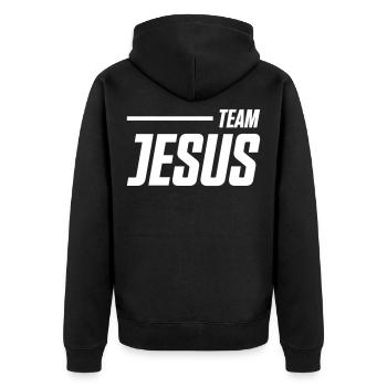Team Jesus - Veste à capuche bio Premium Unisexe - noir - Dos - Nico (187cm)