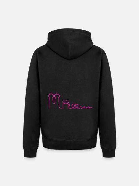 Munich - Unisex Premium Organic Zip Hoodie - black