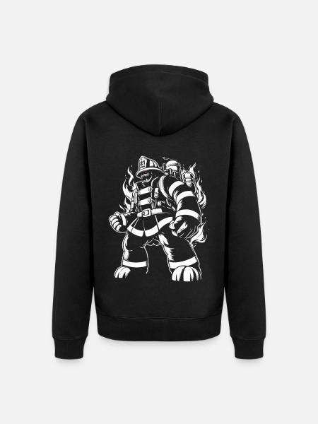 Pompier monstre - Veste à capuche bio Premium Unisexe - noir