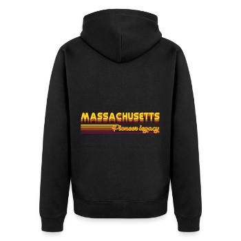cool Massachusetts États-Unis États design - Veste à capuche bio Premium Unisexe - noir - Dos - Nico (187cm)