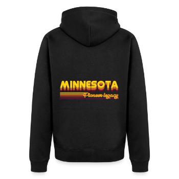 Minnesota États-Unis design - Veste à capuche bio Premium Unisexe - noir - Dos - Nico (187cm)