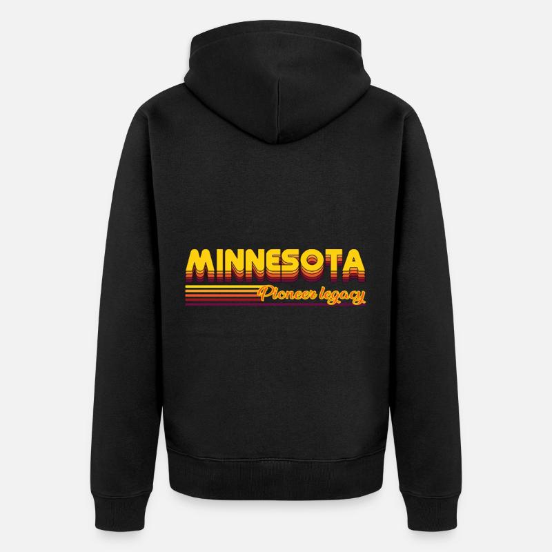 Minnesota États-Unis design - Veste à capuche bio Premium Unisexe - noir