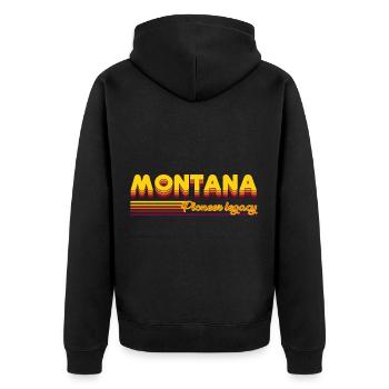 cool Montana États-Unis États design - Veste à capuche bio Premium Unisexe - noir - Dos - Nico (187cm)