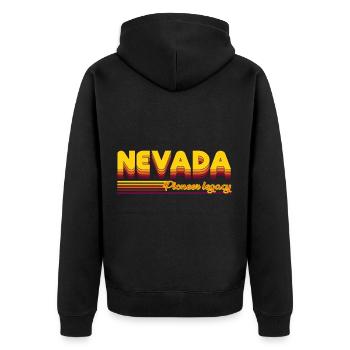 cool Nevada États-Unis États design - Veste à capuche bio Premium Unisexe - noir - Dos - Nico (187cm)