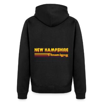 cool New Hampshire États-Unis États design - Veste à capuche bio Premium Unisexe - noir - Dos - Nico (187cm)