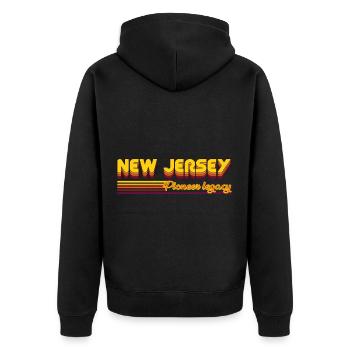 cool New Jersey États-Unis États design - Veste à capuche bio Premium Unisexe - noir - Dos - Nico (187cm)