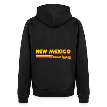 cooles New Mexico USA Bundesstaaten Design - Unisex Premium Bio Zip Hoodie - Schwarz - Hinten - Nico (187cm)