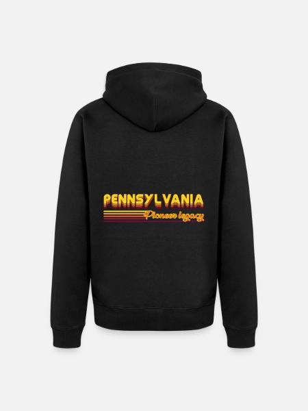 cool Pennsylvanie États-Unis design - Veste à capuche bio Premium Unisexe - noir