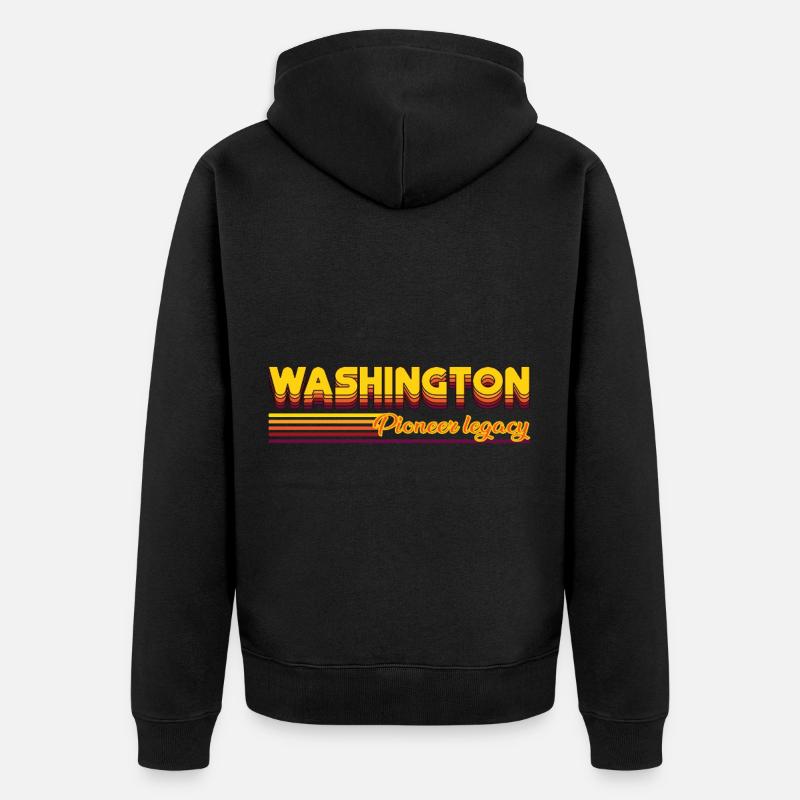 cool Washington États-Unis États design - Veste à capuche bio Premium Unisexe - noir