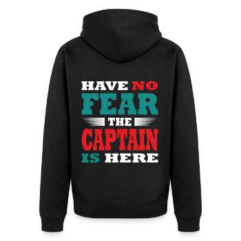 N’ayez crainte, le Kapitän est là Tenue - Veste à capuche bio Premium Unisexe - noir - Dos - Nico (187cm)