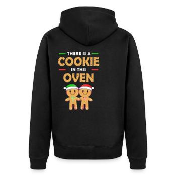 Christmas Gender Reveal - Unisex Premium Organic Zip Hoodie - black - Back - Nico (187cm)