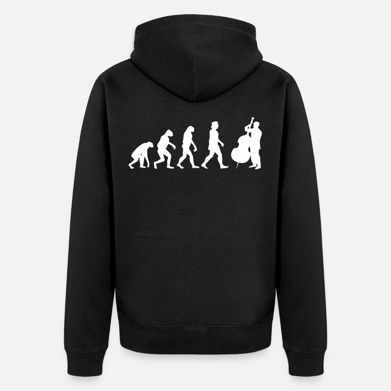Kontrabass - Unisex Premium Bio Zip Hoodie - Schwarz