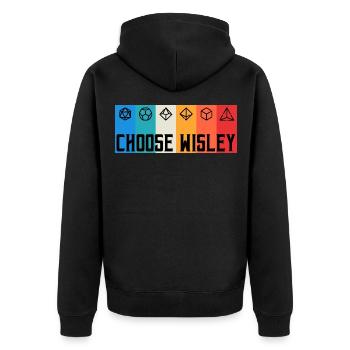 Choisissez judicieusement les jeux de société sur table en dés - Veste à capuche bio Premium Unisexe - noir - Dos - Nico (187cm)