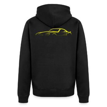 Car Sports Car Silhouette Design - Unisex Premium Organic Zip Hoodie - black - Back - Nico (187cm)