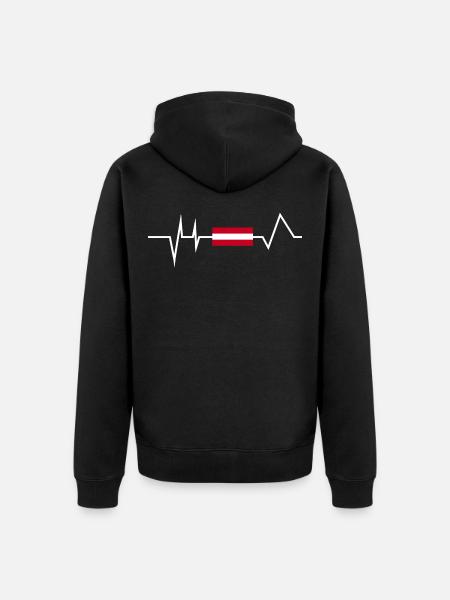 Austria - Unisex Premium Organic Zip Hoodie - black