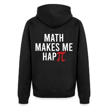 Math Geek Math Makes Me Happie Funny Integral Math - Veste à capuche bio Premium Unisexe - noir - Dos - Nico (187cm)