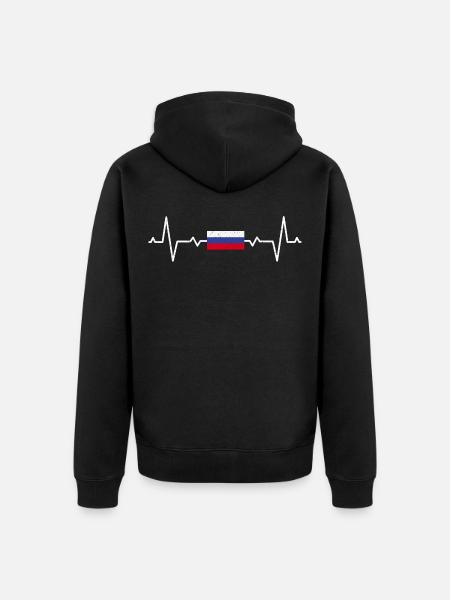 Russie - Veste à capuche bio Premium Unisexe - noir