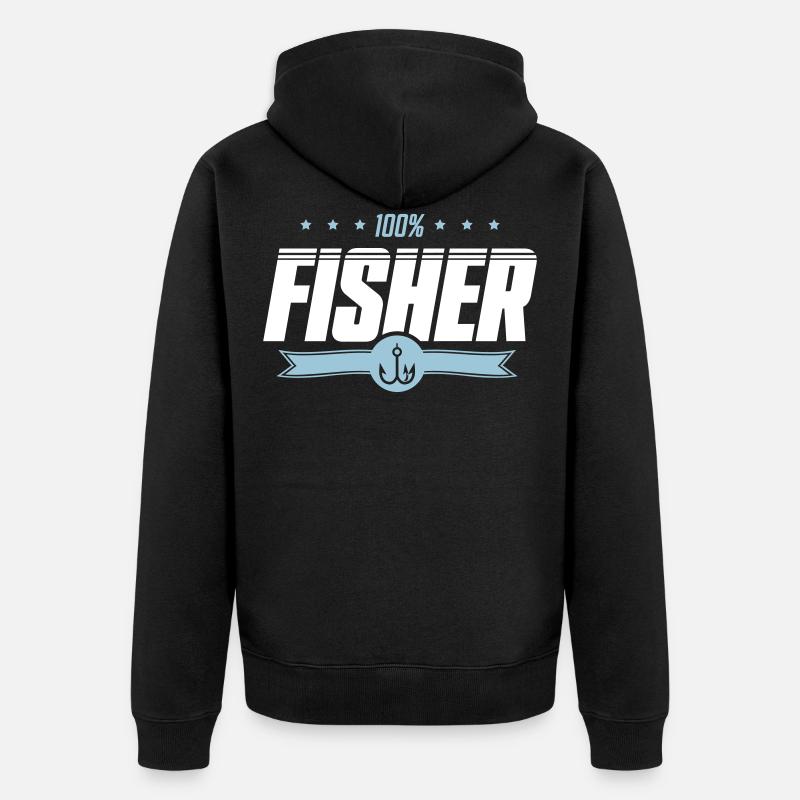 fisher 100% - Veste à capuche bio Premium Unisexe - noir