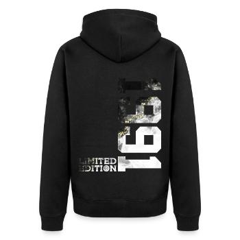 35E ANNIVERSAIRE ÉDITION LIMITÉE 1991 - Veste à capuche bio Premium Unisexe - noir - Dos - Nico (187cm)