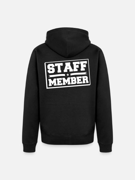 staff member stempel - Unisex Premium Bio Zip Hoodie - Schwarz