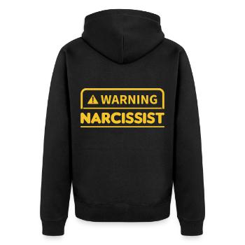 Narcétis drôle danger obsession sarkasti - Veste à capuche bio Premium Unisexe - noir - Dos - Nico (187cm)