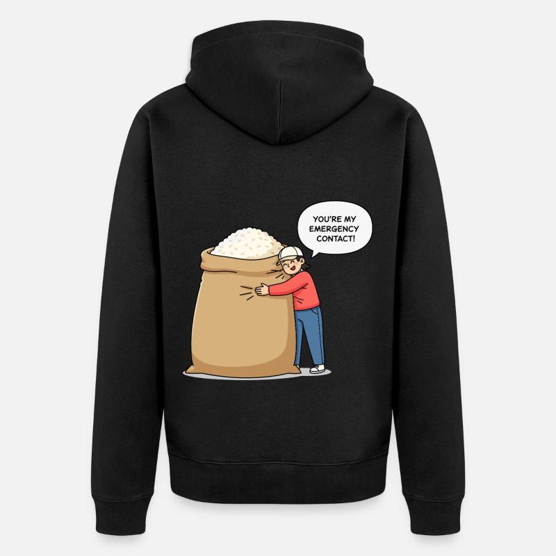 Vous êtes mon contact d’urgence ! - Veste à capuche bio Premium Unisexe - noir