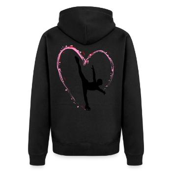 Figure skating Ice skating Ice dance figures - Unisex Premium Organic Zip Hoodie - black - Back - Nico (187cm)