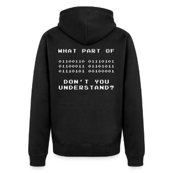 QUELLE PART VOUS NE COMPRENEZ PAS? Joueur de nerd geek - Veste à capuche bio Premium Unisexe - noir - Dos - Nico (187cm)